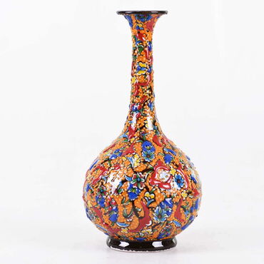 Turkish Ceramics Tezhip 20 cm Tear Drop Vase - 4