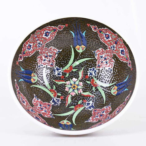 Turkish Ceramics Tezhip 25 cm Bowl - 6