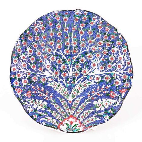 Turkish Ceramics Tezhip 25 cm Bowl with Stand - 1