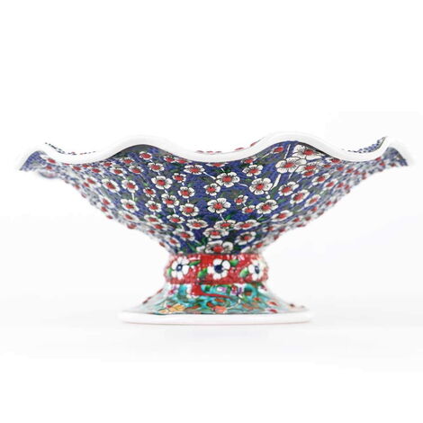 Turkish Ceramics Tezhip 25 cm Bowl with Stand - 2