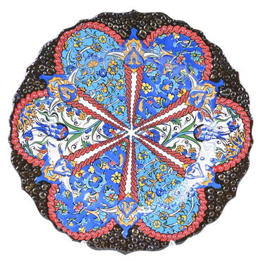 Turkish Ceramics Tezhip 25 cm Decorative Plate - 4