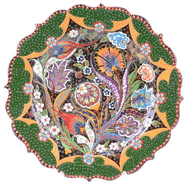 Turkish Ceramics Tezhip 25 cm Decorative Plate - 6