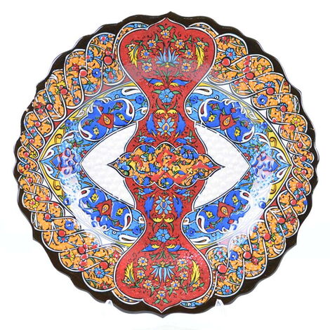 Turkish Ceramics Tezhip 25 cm Decorative Plate - 11