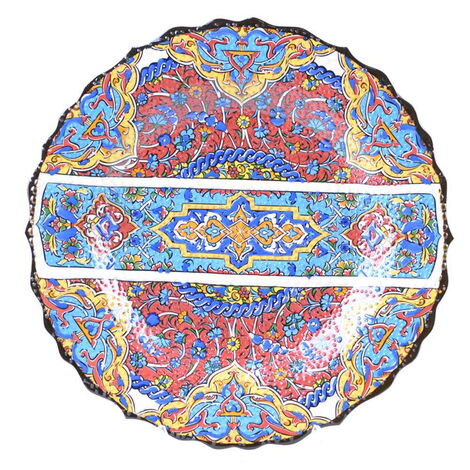 Turkish Ceramics Tezhip 25 cm Decorative Plate - 13