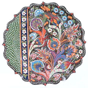 Turkish Ceramics Tezhip 30 cm Decorative Plate - 2