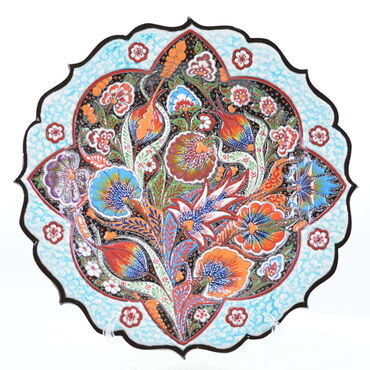 Turkish Ceramics Tezhip 30 cm Decorative Plate - 5