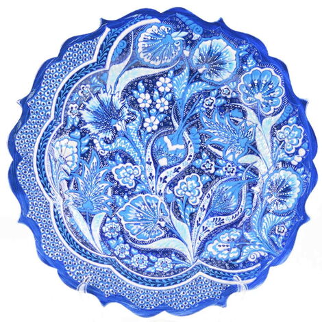 Turkish Ceramics Tezhip 30 cm Decorative Plate - 7