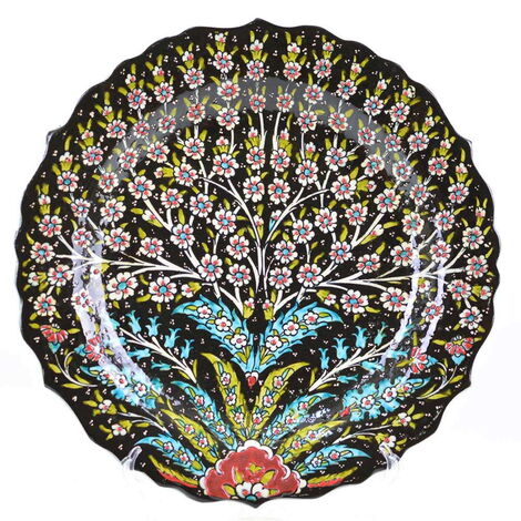 Turkish Ceramics Tezhip 30 cm Decorative Plate - 9