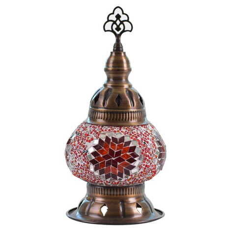 Turkish Mosaic Cracked Candle Holder Lamp No:2 - 8