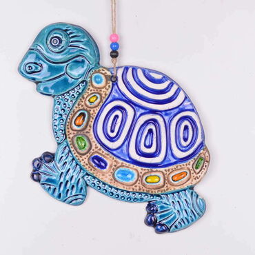 Turtle Themed Nautical Ceramics Fourth Size Wall Hanging - 2