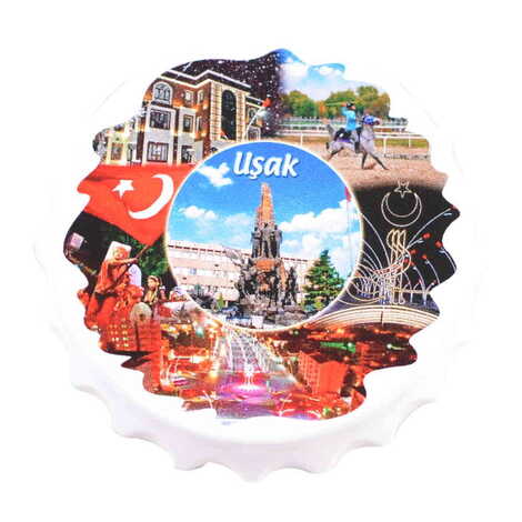 Usak Themed Customised Uv Printed Bottle Cap Shaped Plastic Base Bottle Opener 63x15 mm - 6