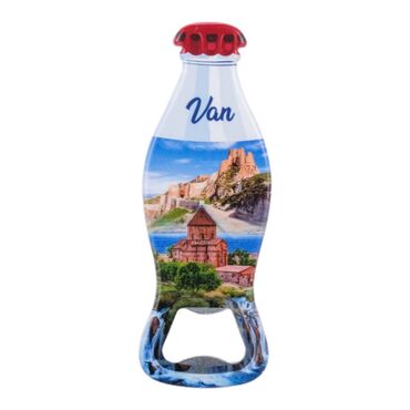 Van Themed Customised Uv Printed Coca Cola Bottle Shape Plastic Base Bottle Opener 42x120 mm - 2