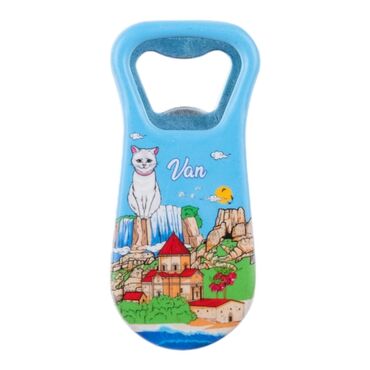 Van Themed Customised Uv Printed Plastic Base Plastic Base Bottle Opener 95x43 mm - 2