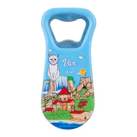 Van Themed Customised Uv Printed Plastic Base Plastic Base Bottle Opener 95x43 mm - 2