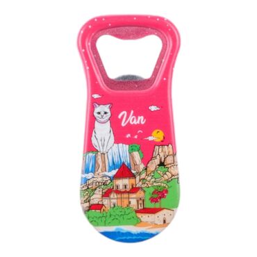 Van Themed Customised Uv Printed Plastic Base Plastic Base Bottle Opener 95x43 mm - 3