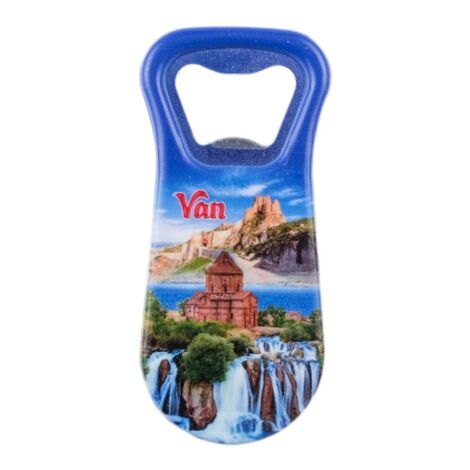 Van Themed Customised Uv Printed Plastic Base Plastic Base Bottle Opener 95x43 mm - 5