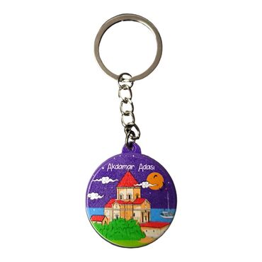 Van Themed Customised UV Printed Plastic Base Square Keyring 38x100 mm - 3