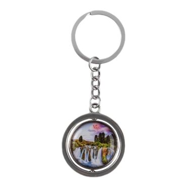 Van Themed Metal Spinner Keychain 38x100 mm - 3