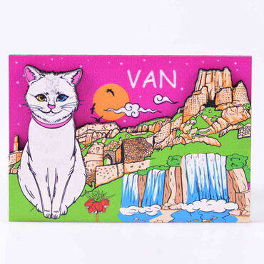 Van Themed Wooden Customised 2D Souvenir Fridge Magnet - 2