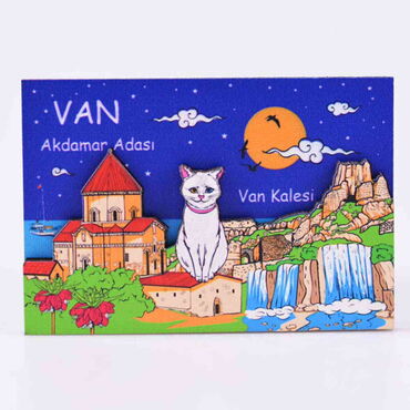 Van Themed Wooden Customised 2D Souvenir Fridge Magnet - 4