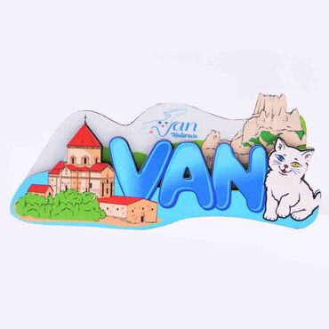 Van Themed Wooden Customised 2D Souvenir Fridge Magnet - 7