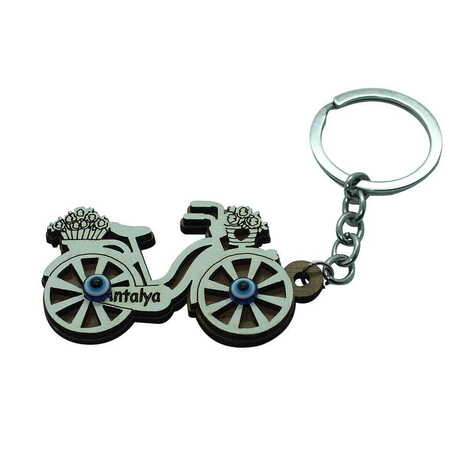 Vehicle Themed Wooden Custom Printed Wooden Keyring - 3