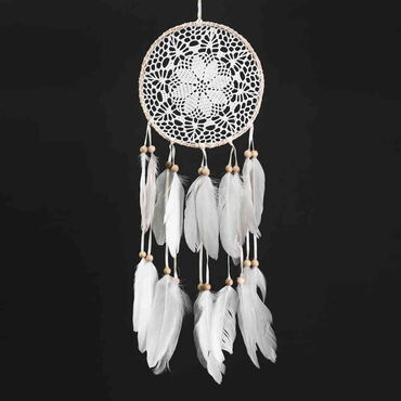 White Flower Lace Dreamcatcher - 5