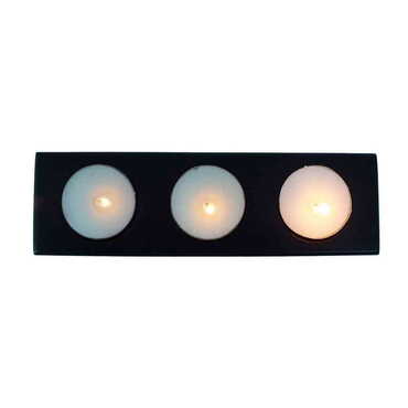 Wooden Candle Holder Set Of 3 Pcs - 3