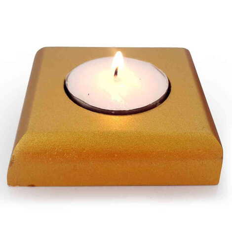 Wooden Tealight Candle Holder 7X7 Cm - 5