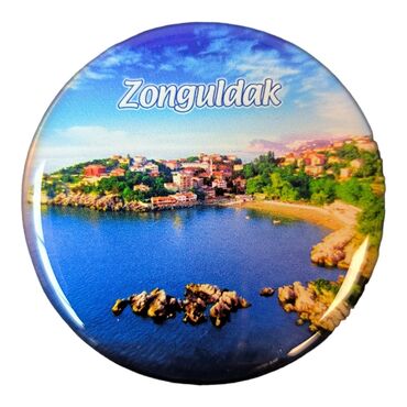 Toptan Zonguldak Temalı Myros Yuvarlak Magnet 67 mm - 3